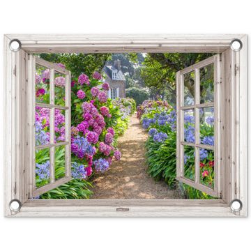 Uitzicht op Bloementuin