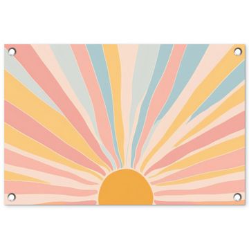 Illustratie - Zon - Pastelkleuren