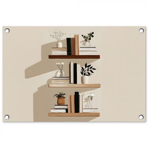Tuinposter - Plankjes - Boeken - Vaasjes - Planten