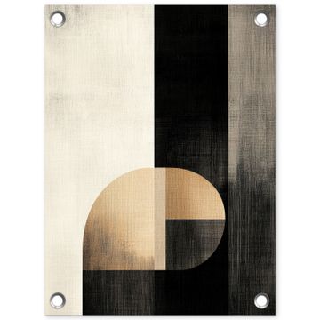 Tuinposter - Vormen - Modern - Zwart