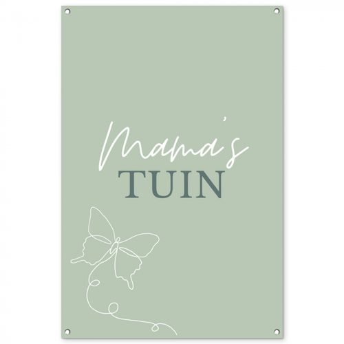 Tuinposter - Mama's Tuin met Vlinder