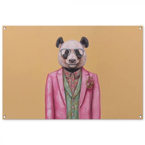 Tuinposter - Panda - Pak - Zonnebril - Blauw