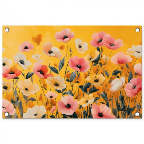 Tuinposter - Bloemen - Veld - Geel