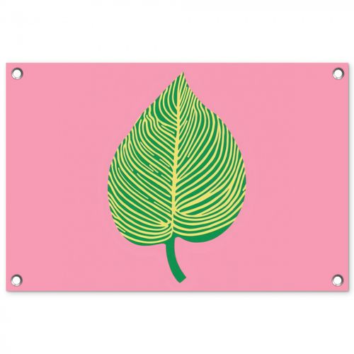 Tuinposter - Illustratie - Blad - Minimalistisch - Groen