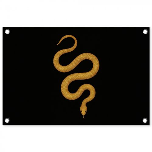 Tuinposter - Slang - Minimalistisch - Goud