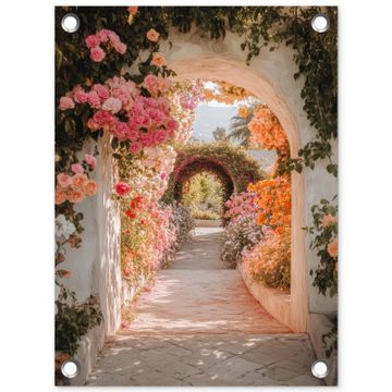 Doorkijk - Boog - Bloemen - Pastel
