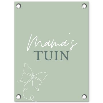 Tuinposter - Mama's Tuin met Vlinder