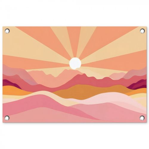 Bergen - Abstract - Zonnestralen - Roze