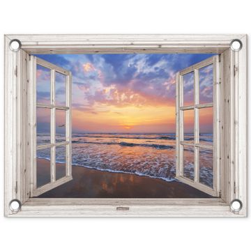 Zonsondergang aan zee
