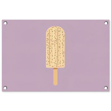 Tuinposter - Beige - Ijsje - Spikkels