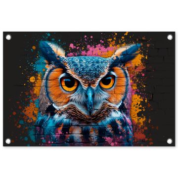 Tuinposter - Uil met Intense Blik