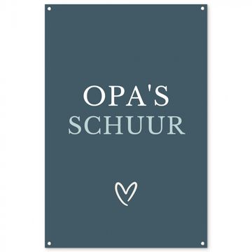 Tuinposter - Opa's Schuur met Hart