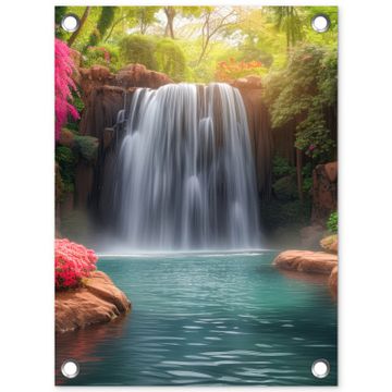 Tuinposter - Betoverende Waterval in de Tropen