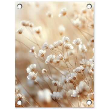 Tuinposter - Wilde - Bloemen - Wit