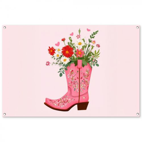 Cowboylaarzen - Roze - Boeket - Bloemen