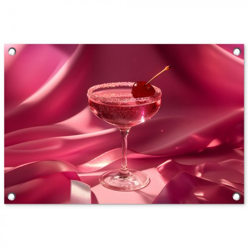 Tuinposter - Cocktail - Pink - Luxe