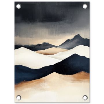 Tuinposter - Bergen - Donkerblauw - Landschap