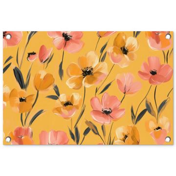 Bloemen - Geschilderd - Geel