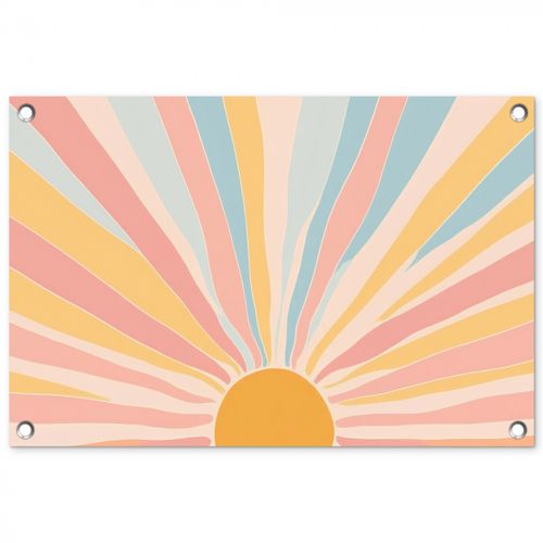 Illustratie - Zon - Pastelkleuren