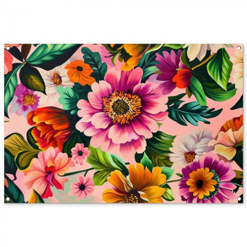 Tuinposter - Bloemen - Kleurrijk - Roze