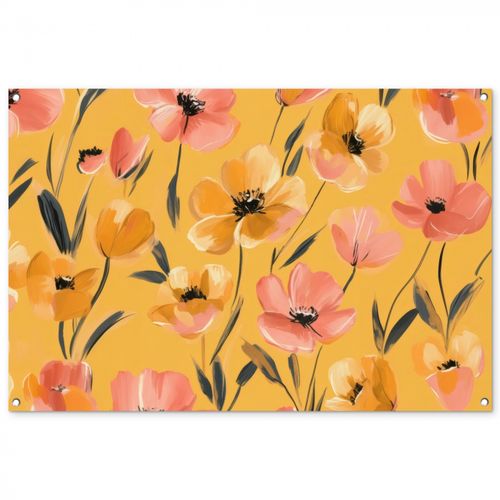 Bloemen - Geschilderd - Geel
