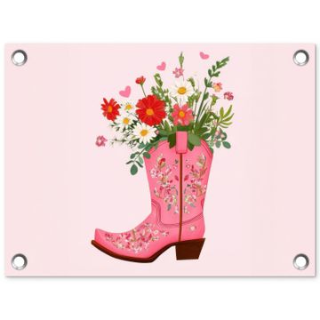 Cowboylaarzen - Roze - Boeket - Bloemen