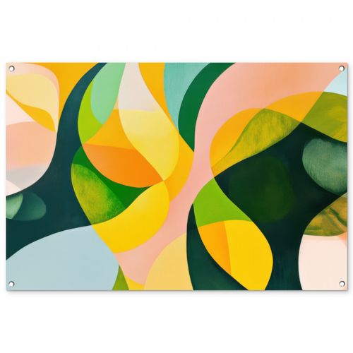 Abstract - Geel - Roze - Groen