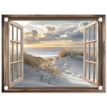 Doorkijk - Strand - Duinen - Zee - Natuur