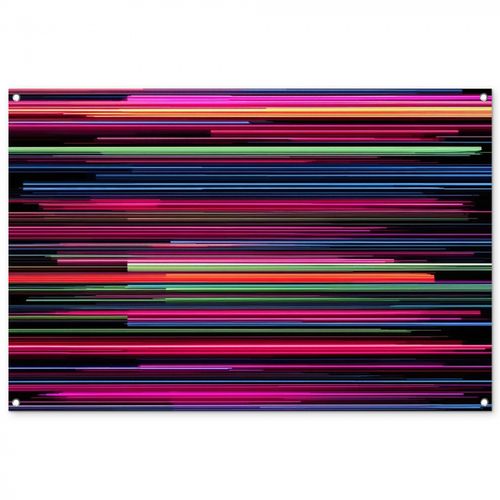 Tuinposter - Abstract - Lijnen - Horizontaal - Kleurrijk