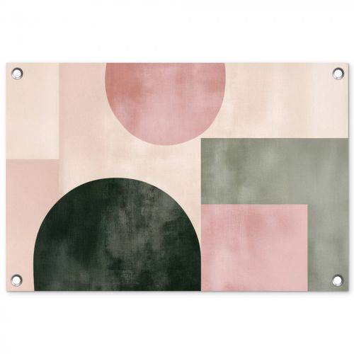 Tuinposter - Vormen - Abstract - Cirkel - Zwart