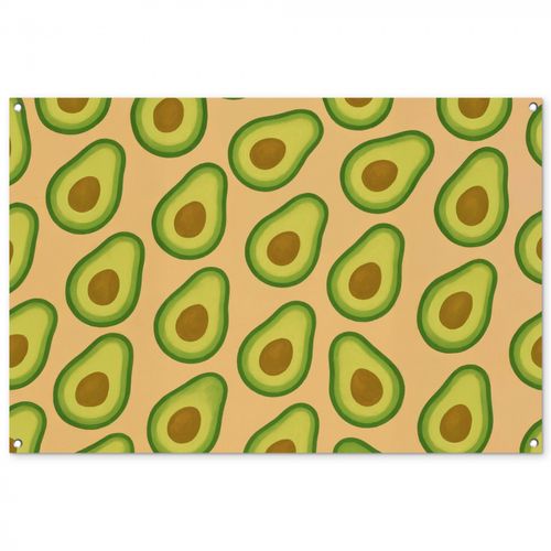 Tuinposter - Avocado - Patroon - Groen - Pit