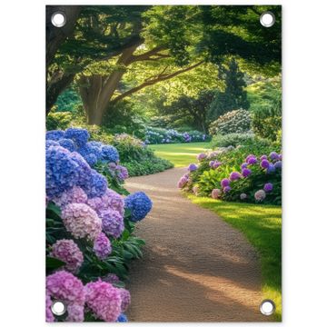 Tuinposter - Hortensia- Park - Pad