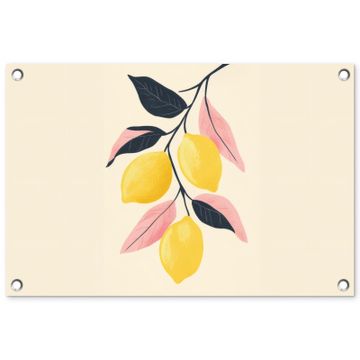 Tuinposter - Citroenen - Felgeel - Tak - Bladeren