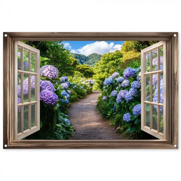 Doorkijk - Hortensia - Pad - Natuur