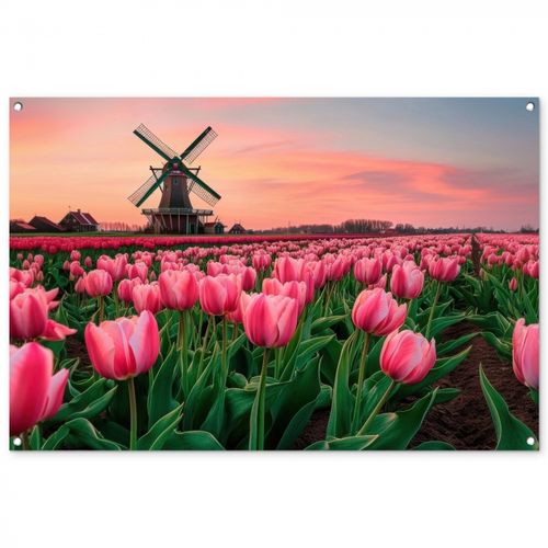 Tuinposter - Tulpen - Molen - Nederland