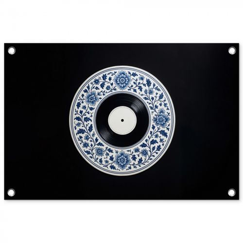 Tuinposter - Vinyl - LP - Delfts Blauw - Muziek