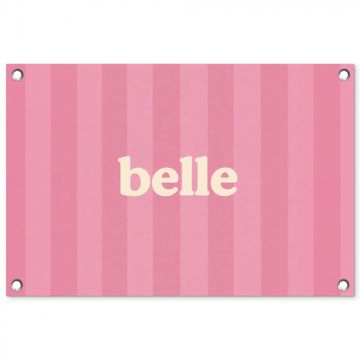 Tuinposter - Roze - Gestreept - Belle