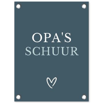Tuinposter - Opa's Schuur met Hart