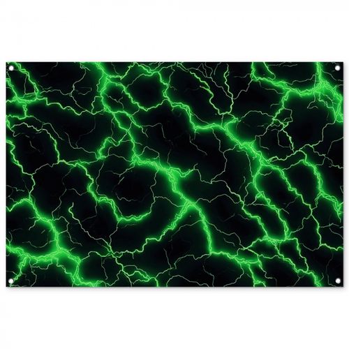 Tuinposter - Bliksemflitsen - Groen - Energie