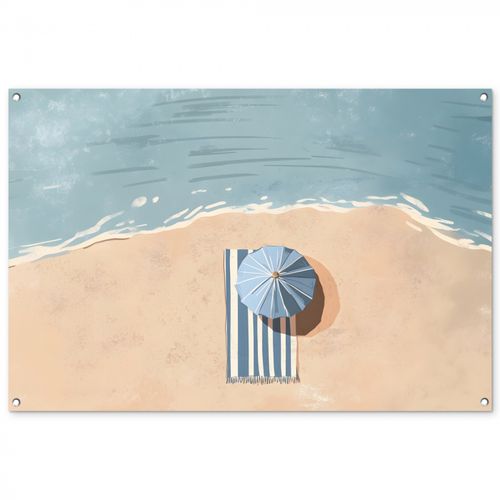 Tuinposter - Strandlaken - Strepen - Parasol - Strand