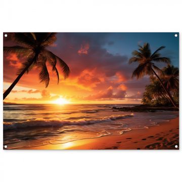 Tuinposter - Avondrood aan Zee
