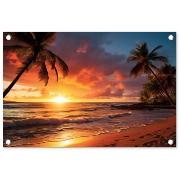 Tuinposter - Avondrood aan Zee