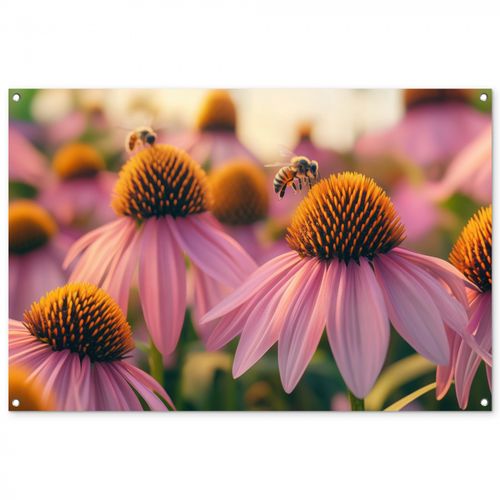 Tuinposter - Bloemen - Paars - Bijen