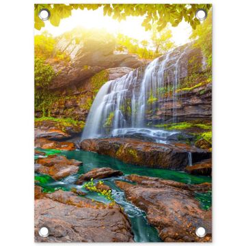 Tuinposter - Waterval in een weelderig bos
