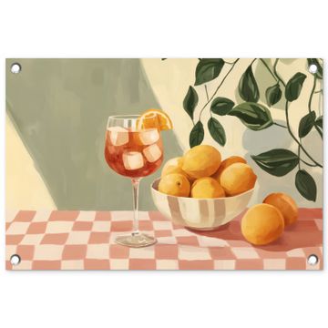 Citroenen - Glas - Tafelkleed - Geblokt