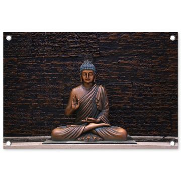 Tuinposter - Rustgevende Boeddha in meditatie