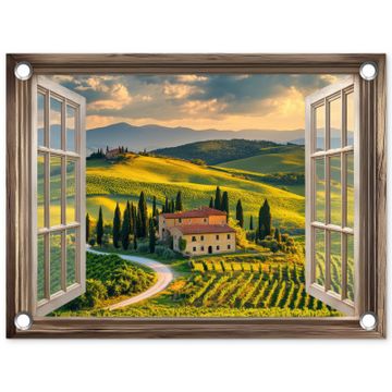 Doorkijk - Toscane - Uitzicht - Landschap - Zomer