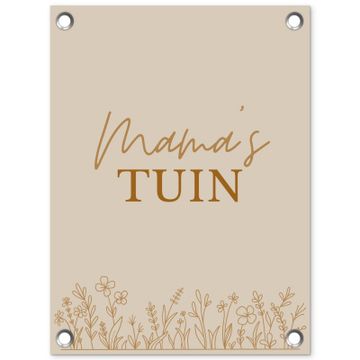 Tuinposter - Mama's Tuin met bloemen