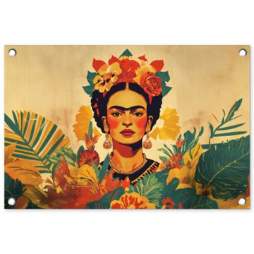 Tuinposter - Vrouwelijk - Bloemen - Sieraden