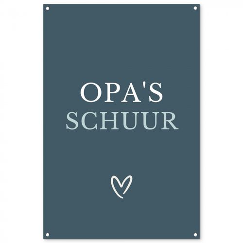 Tuinposter - Opa's Schuur met Hart